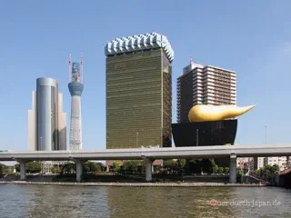 Asahi Beer Hall with Flamme d'Or and Tokyo Skytree